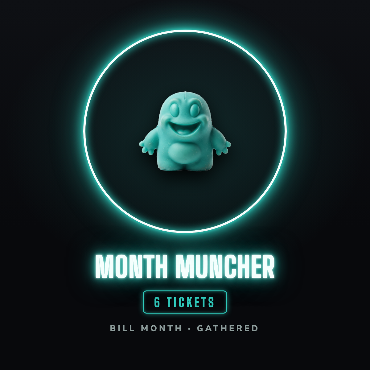 Month Muncher prize badge, 6 tickets