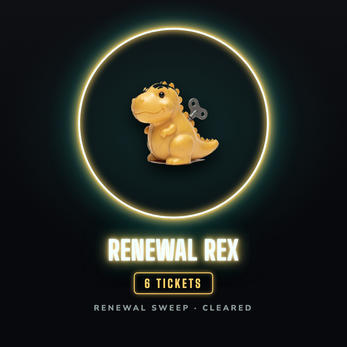 Renewal Rex prize badge, 6 tickets