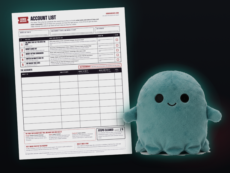 Free Printable Account List: Everything Someone Would Need