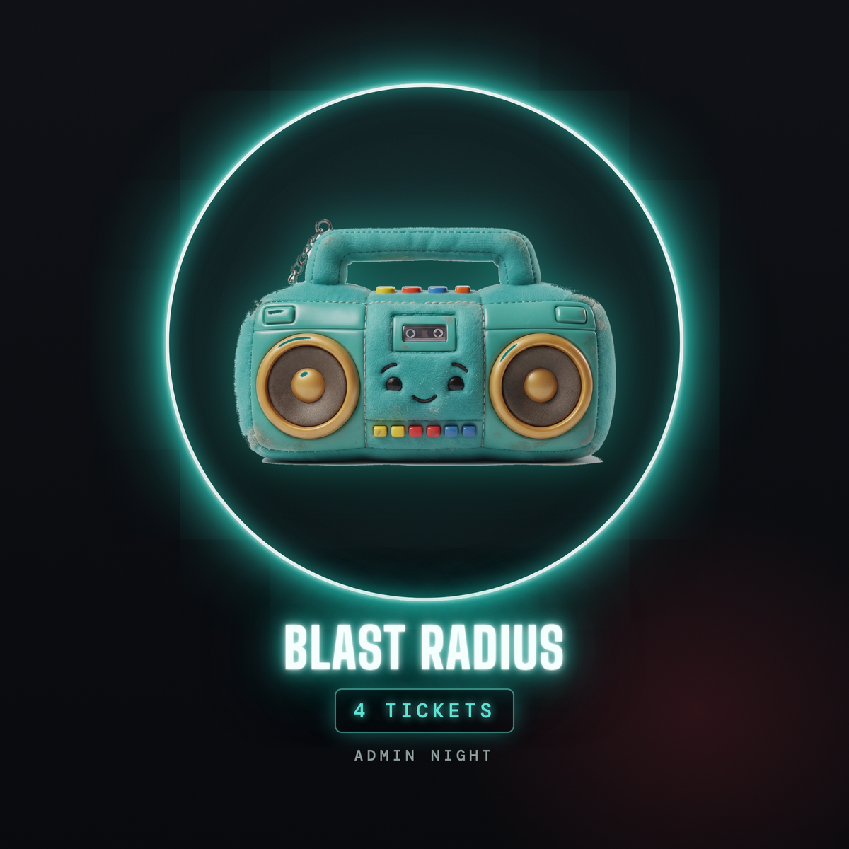 Admin Night Boombox prize badge, 4 tickets
