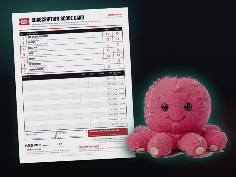 Free Printable Subscription Tracker + The 7 Places They Hide